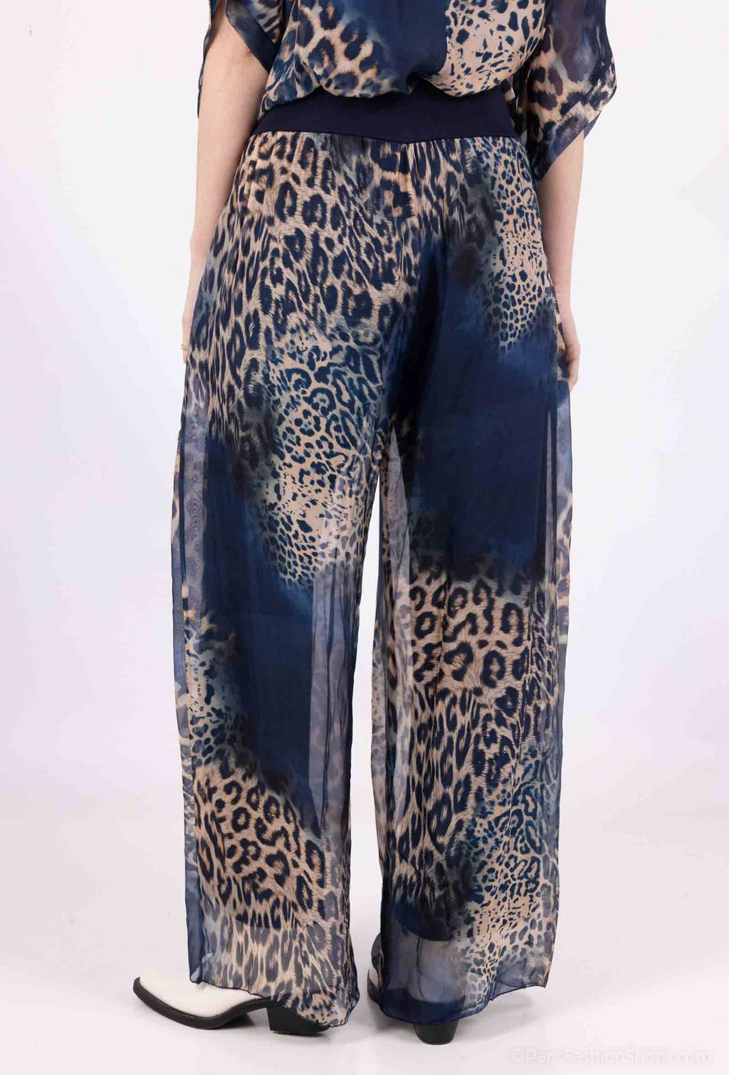 Leopard Silk Pants 20572: Jeans