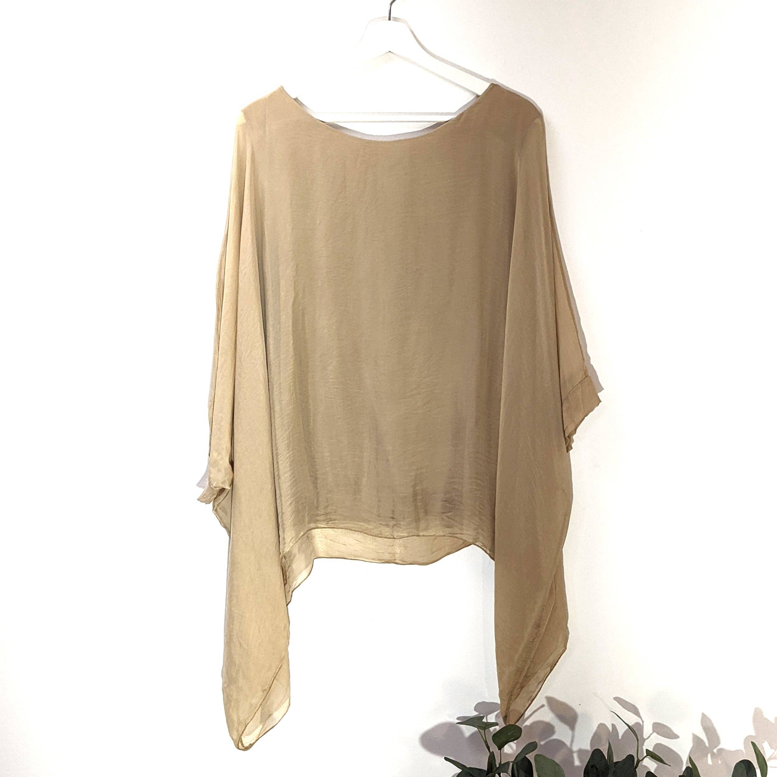 Plain silk tunic with comfortable attached undergarment (O/S): LGRN