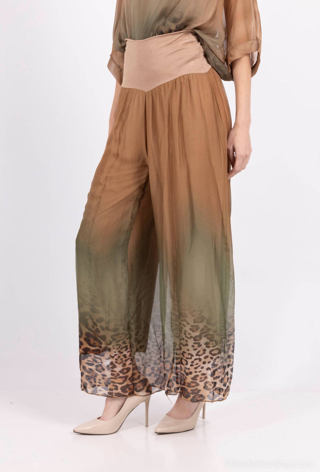 Silk Trousers 20568: Navy