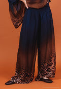 Silk Trousers 20568: Navy