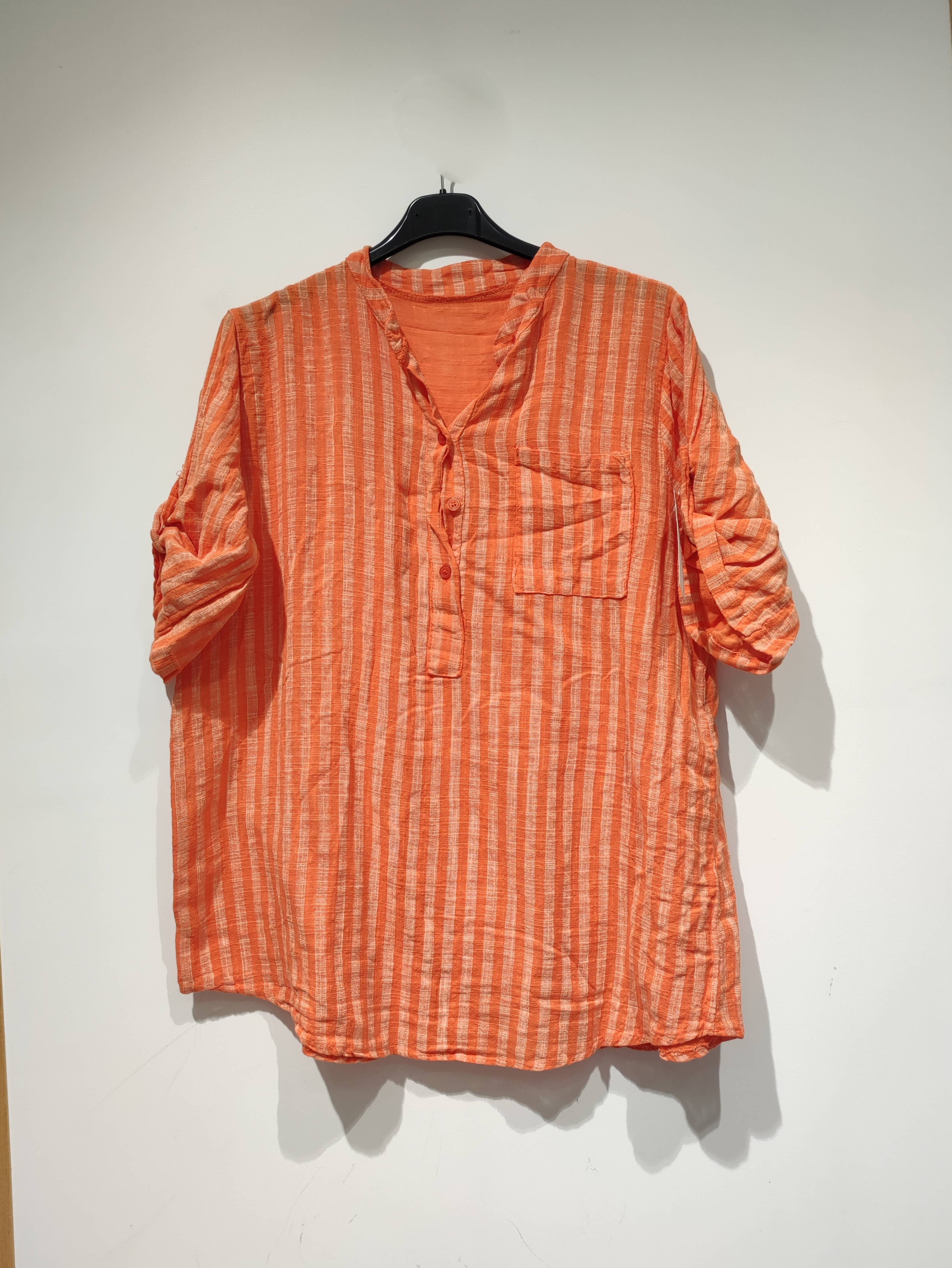 LISA Striped Blouse - PE25: White / You(38-48)