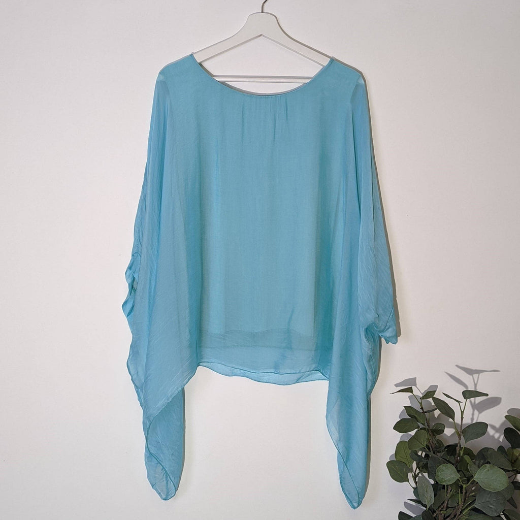 Plain silk tunic with comfortable attached undergarment (O/S): LGRN