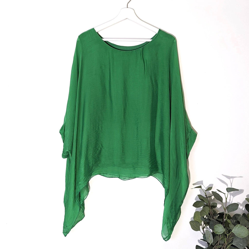 Plain silk tunic with comfortable attached undergarment (O/S): LGRN