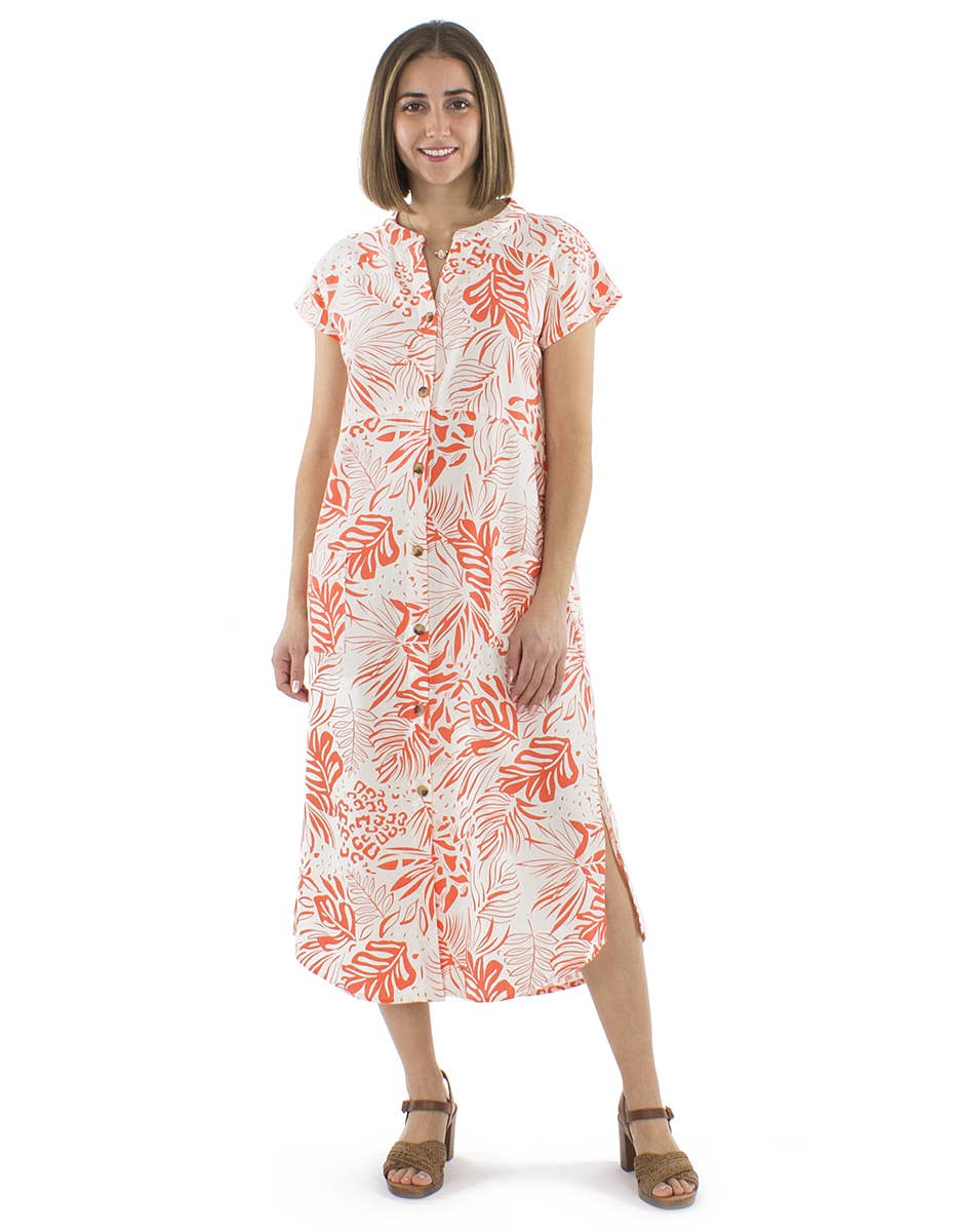 Short mid-length dresses-WOMEN-RO17716: Khaki / Original boho chic midi dress with linen / XXL