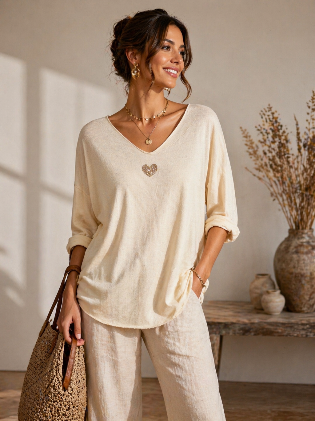 High Bohemian Heart – Gentle Sun: Blush / One size