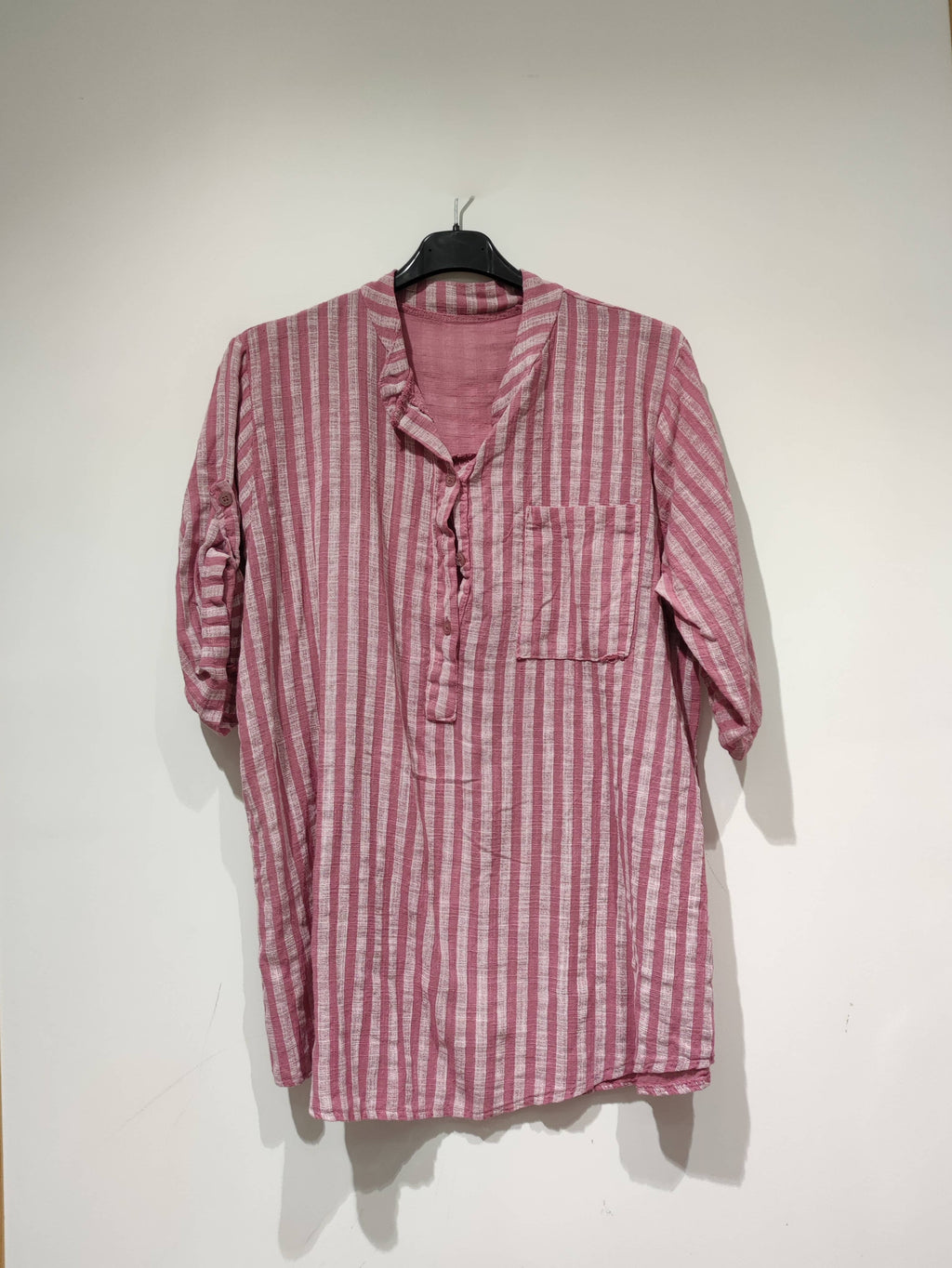 LISA Striped Blouse - PE25: White / You(38-48)