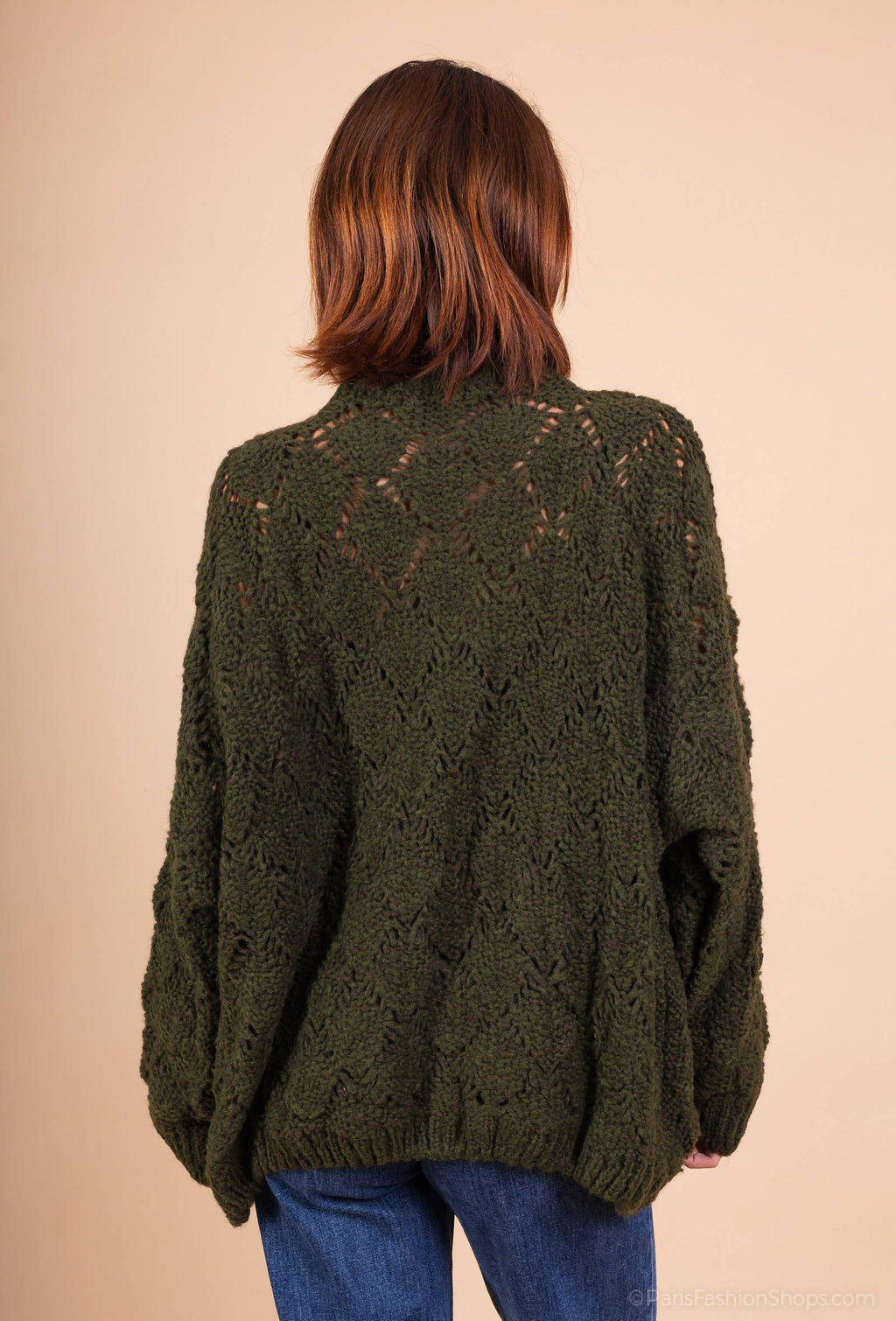 Mohair cardigan 3 sun brooches 41002: 10% mohair 20% nylon 70% acrylic / Chocolate / One size