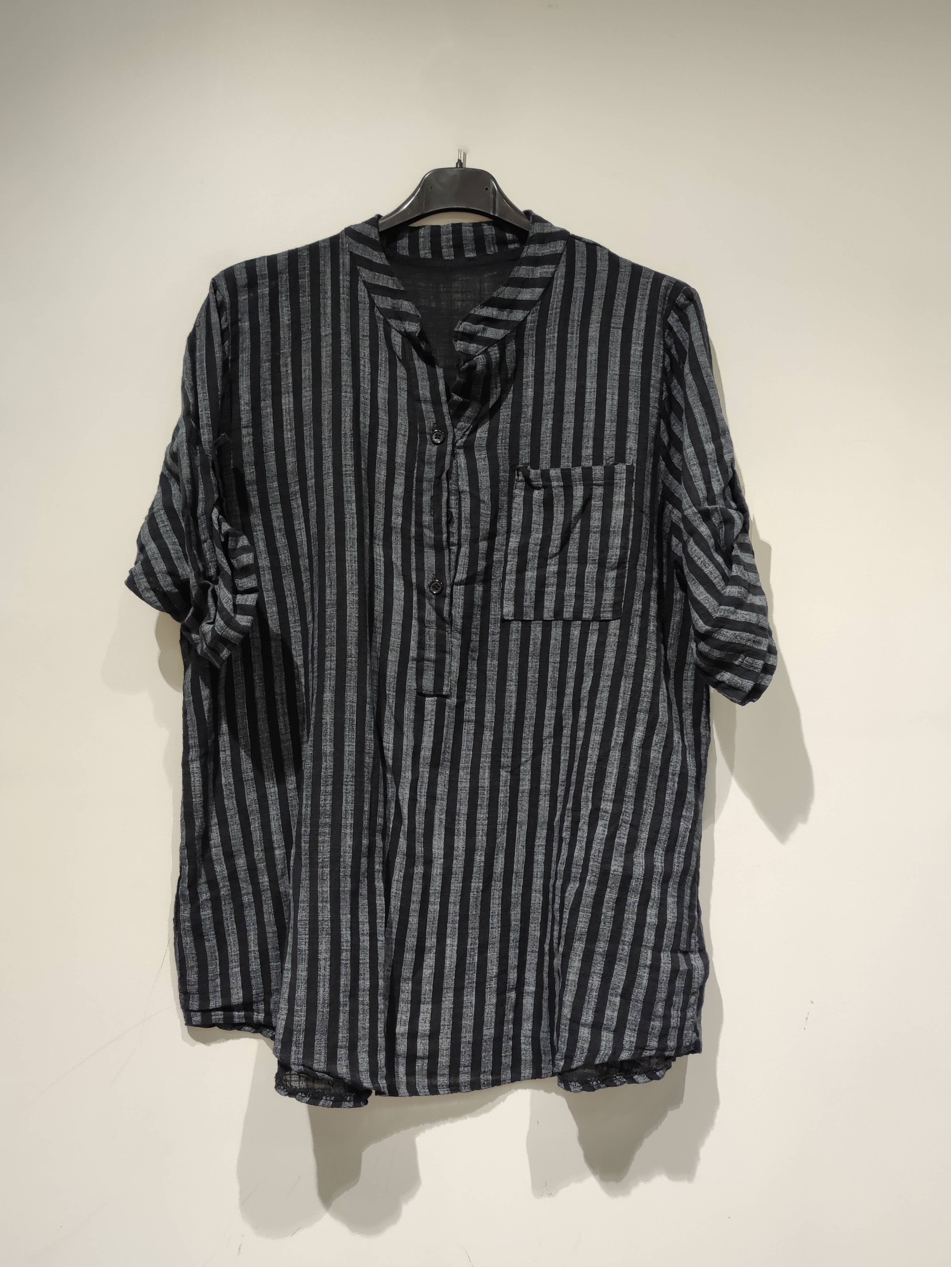 LISA Striped Blouse - PE25: White / You(38-48)