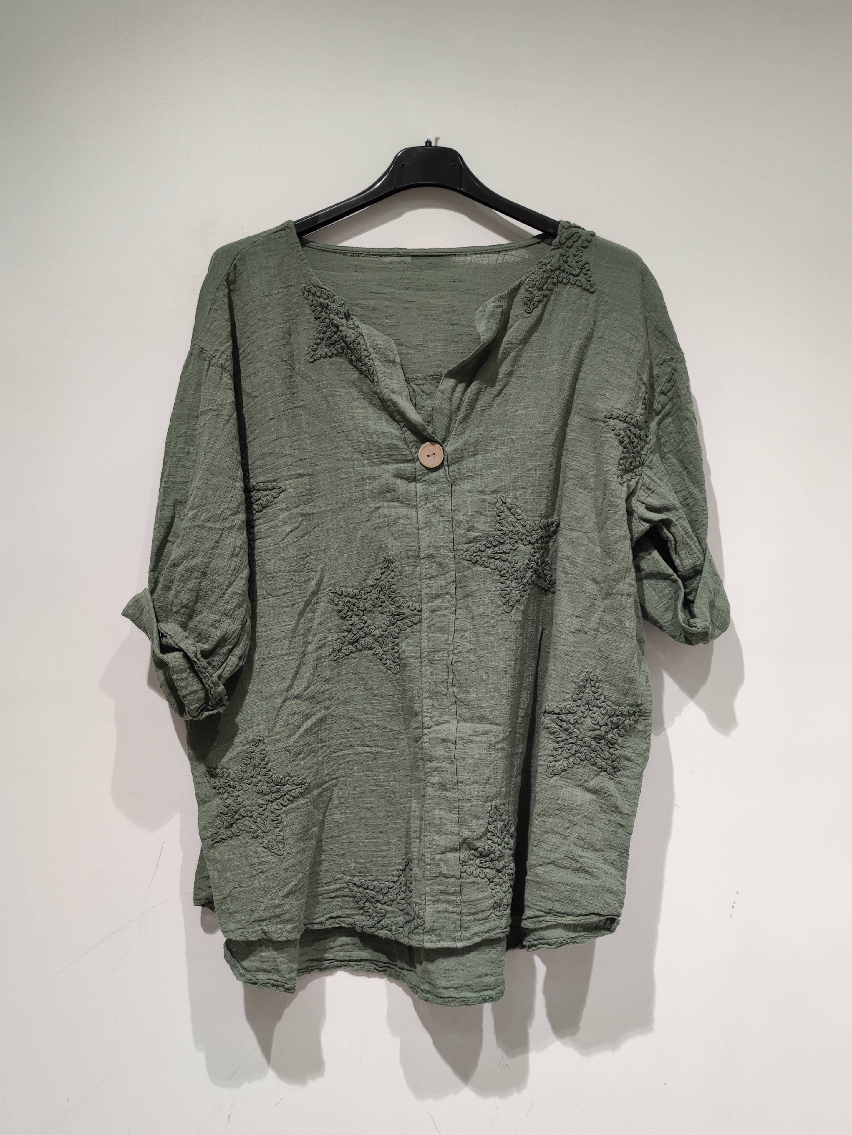 LISA Star Blouse - PE25: White / YOU(36-46)
