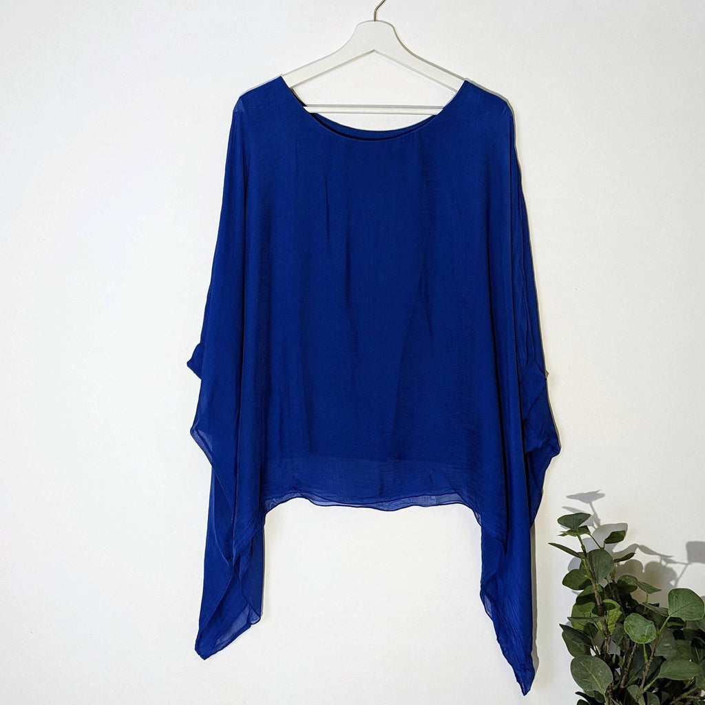 Plain silk tunic with comfortable attached undergarment (O/S): GRN