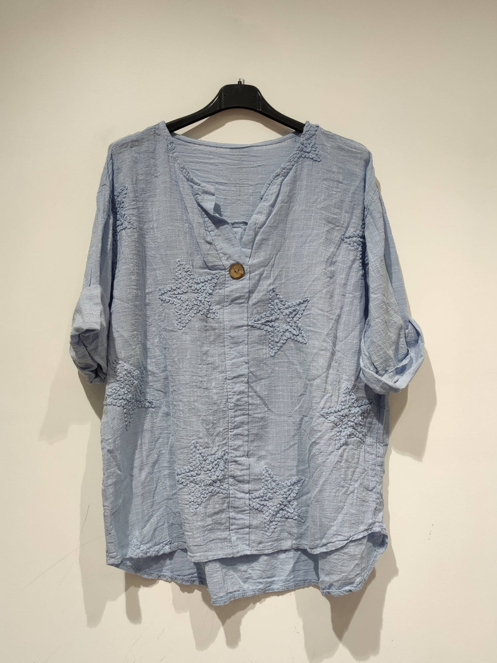 LISA Star Blouse - PE25: White / YOU(36-46)