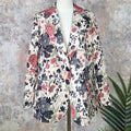 Flower tapestry effect print blazer (S-M)