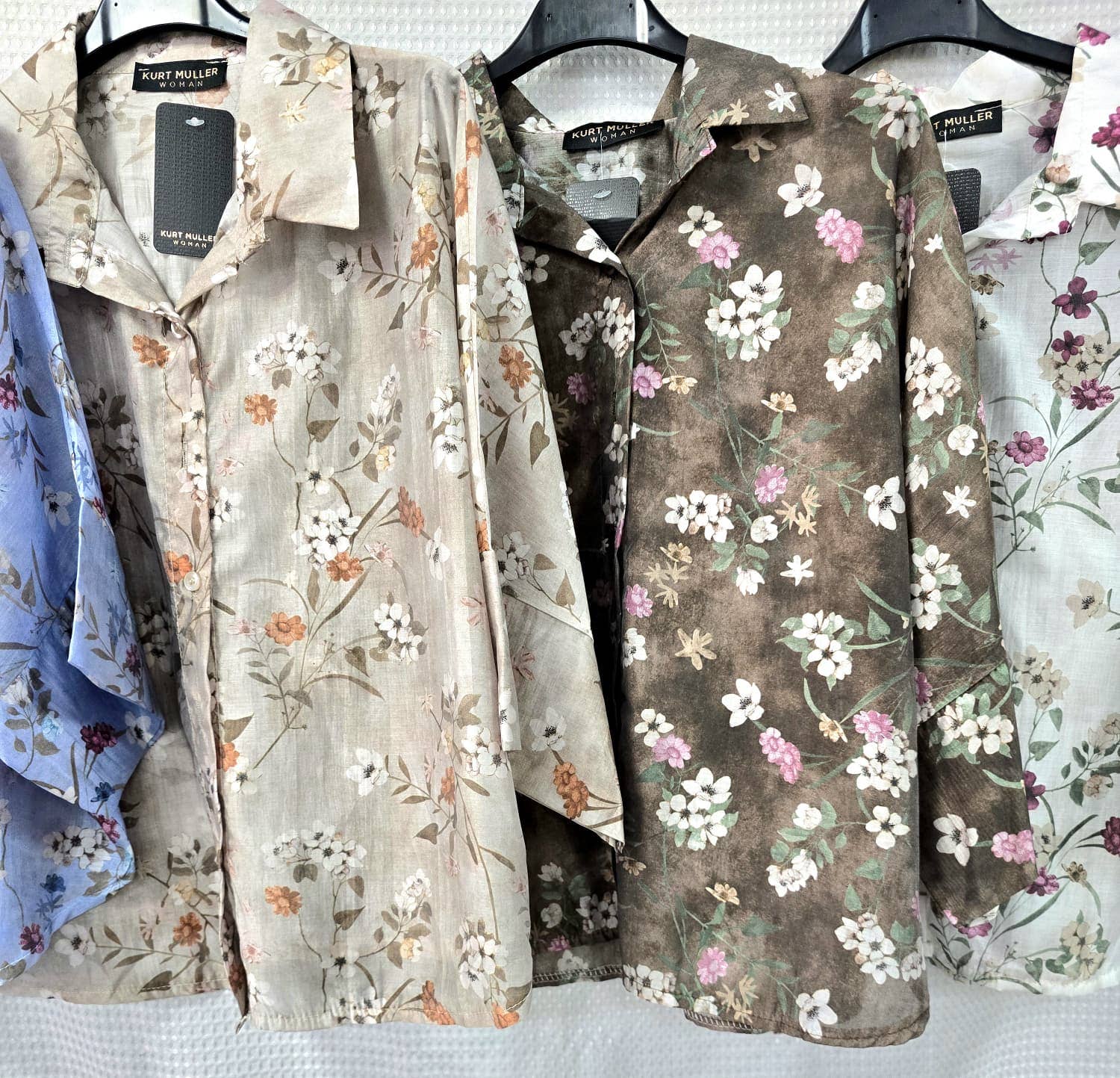 Floral Tencel Blouse: White