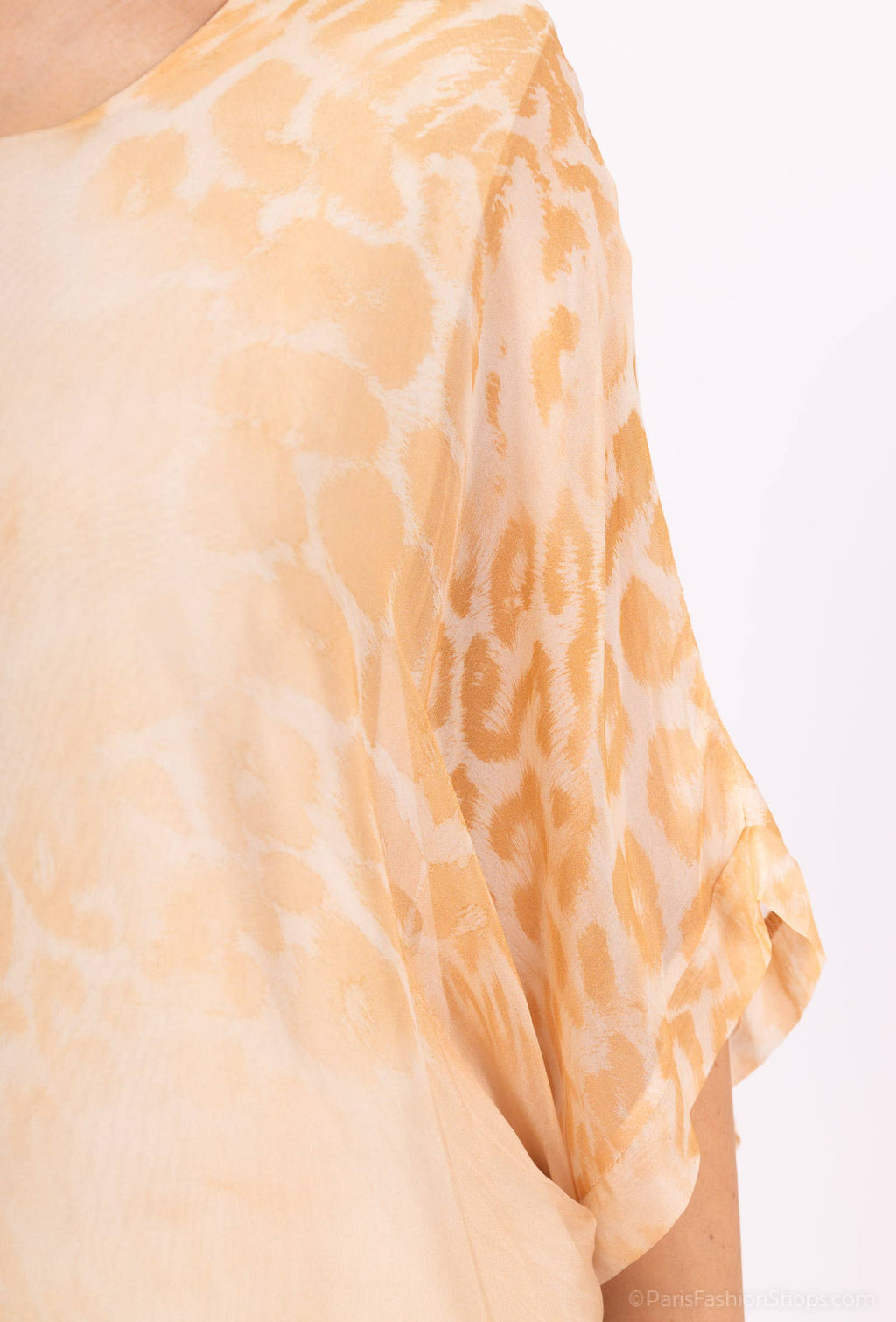 Silk Leopard Top 50491: Jeans