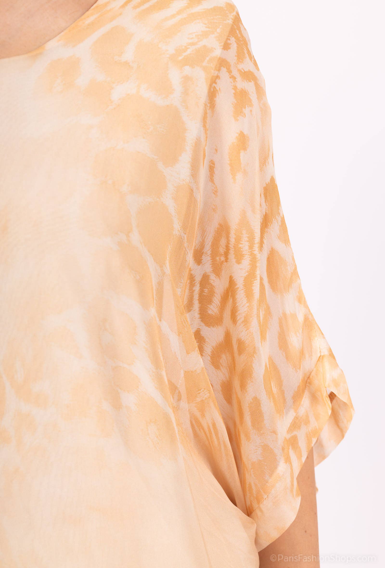 Silk Leopard Top 50491: Jeans