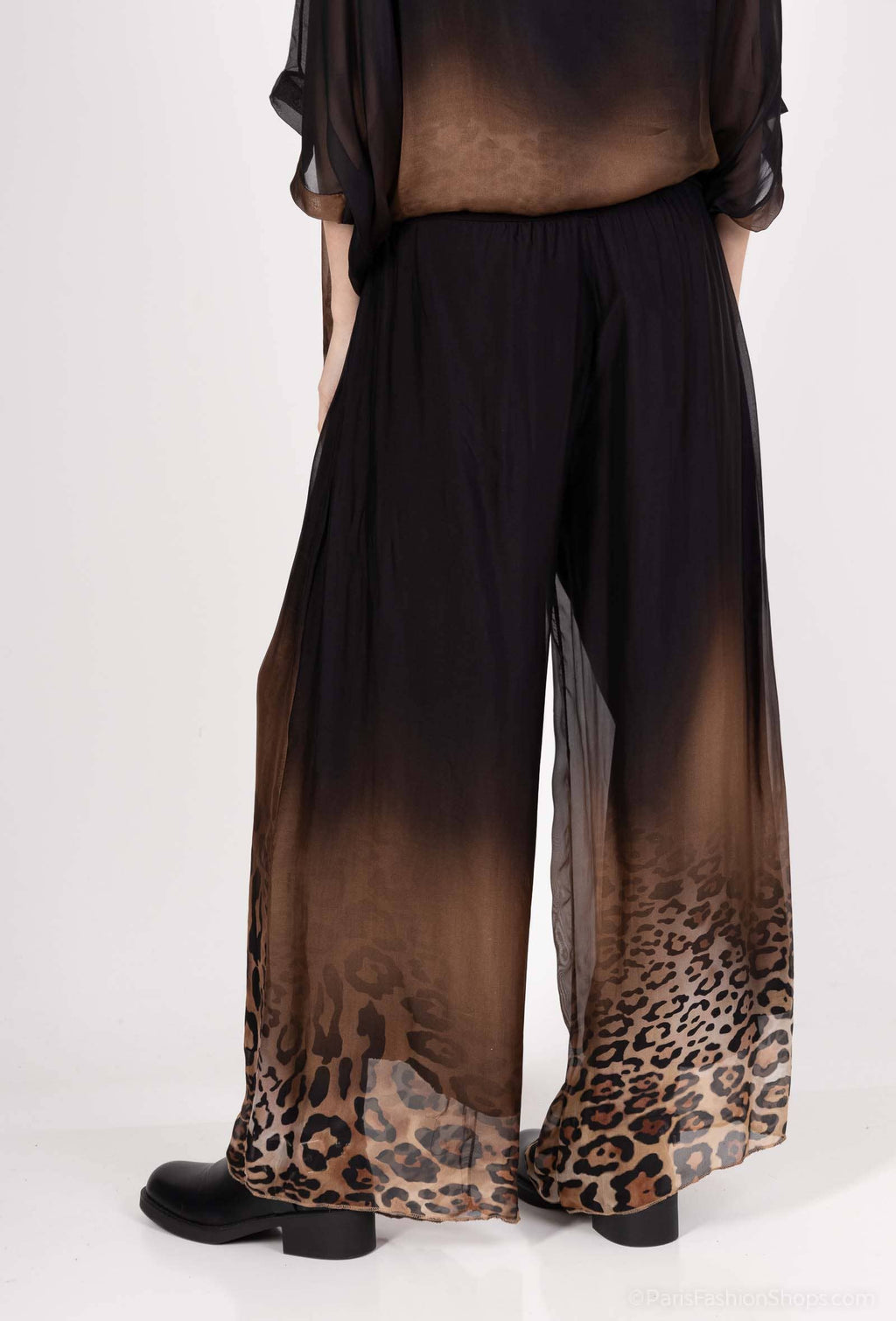 Silk Trousers 20568: Dark Blue