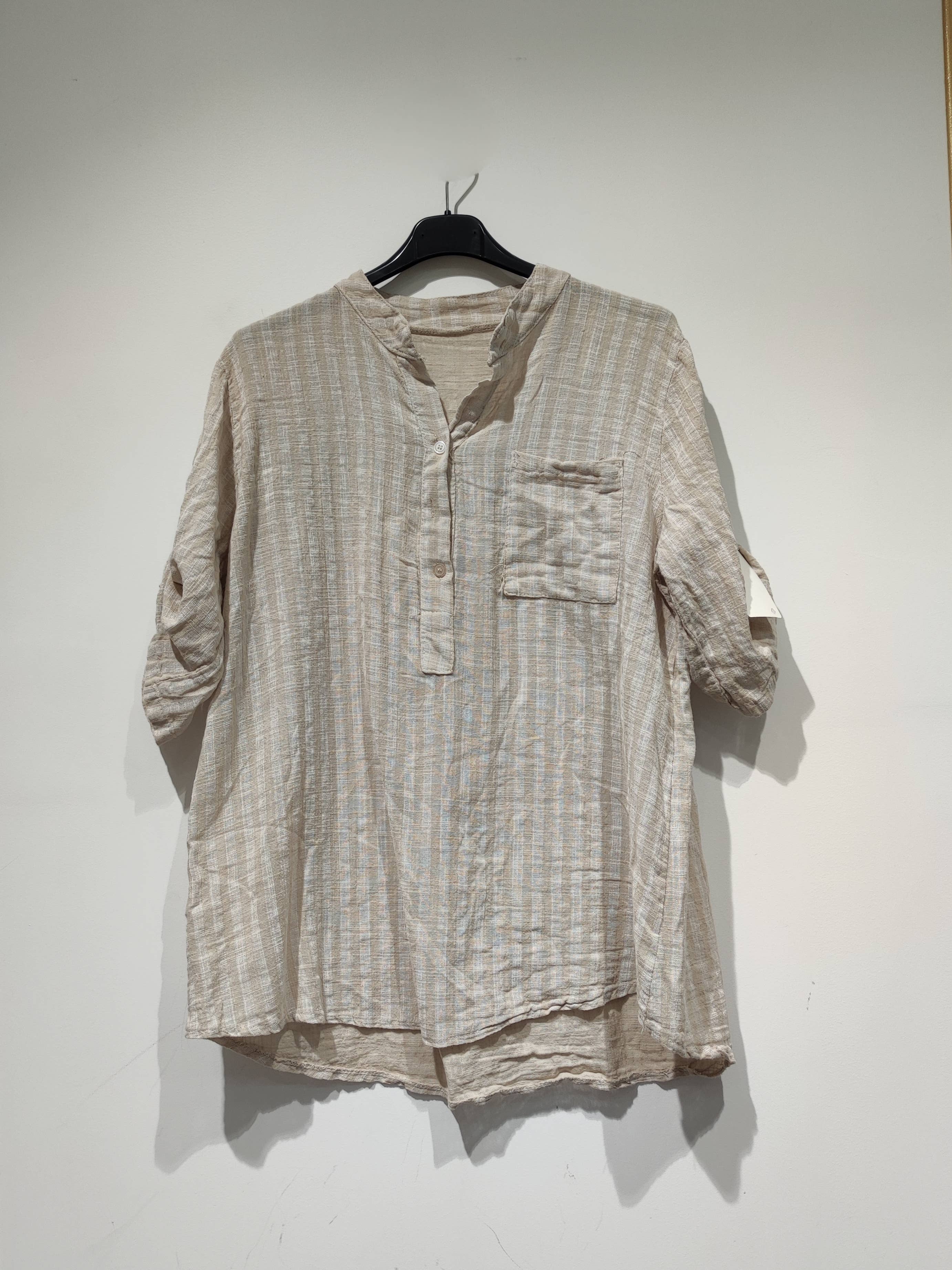 LISA Striped Blouse - PE25: White / You(38-48)