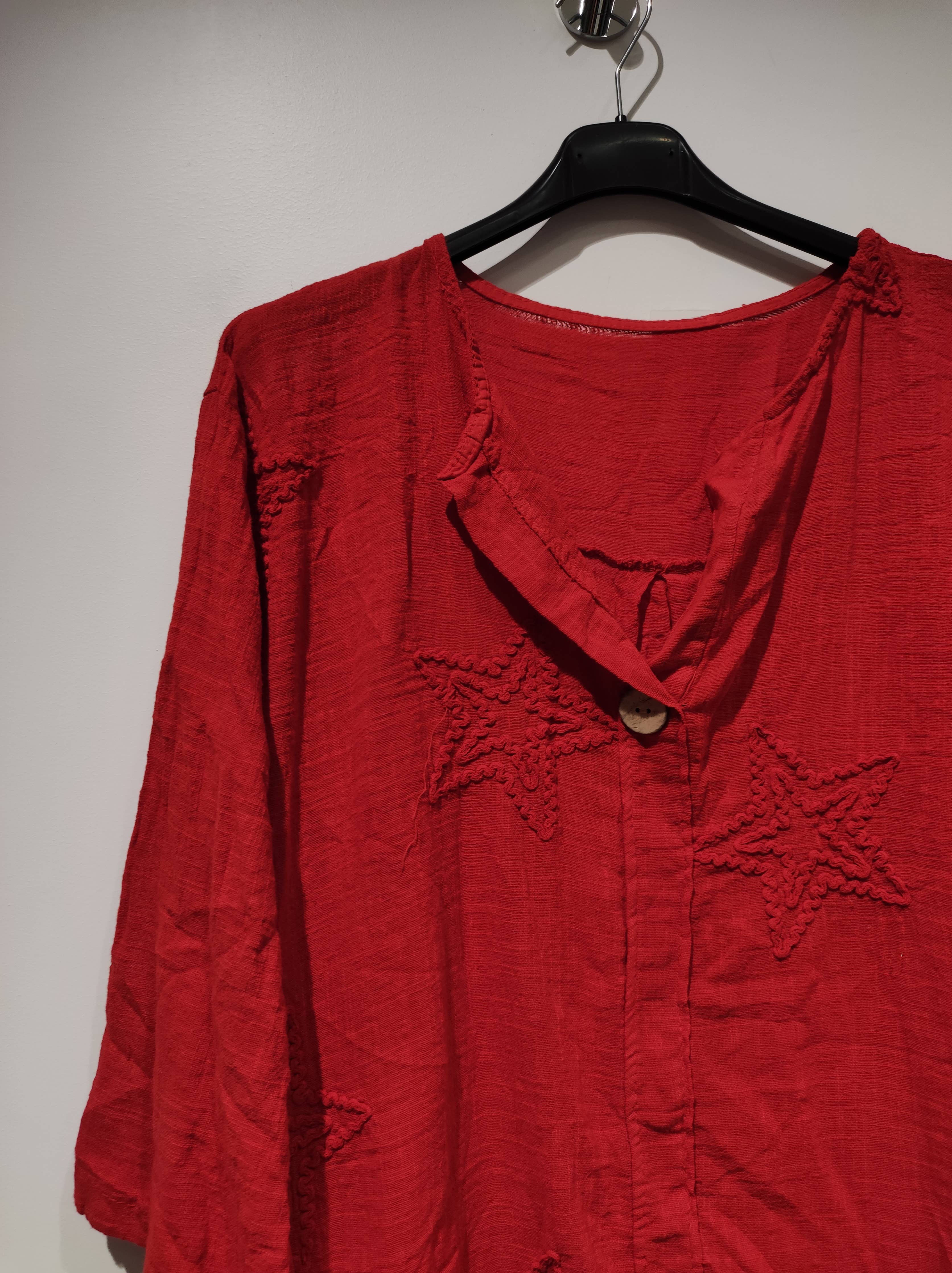 LISA Star Blouse - PE25: White / YOU(36-46)
