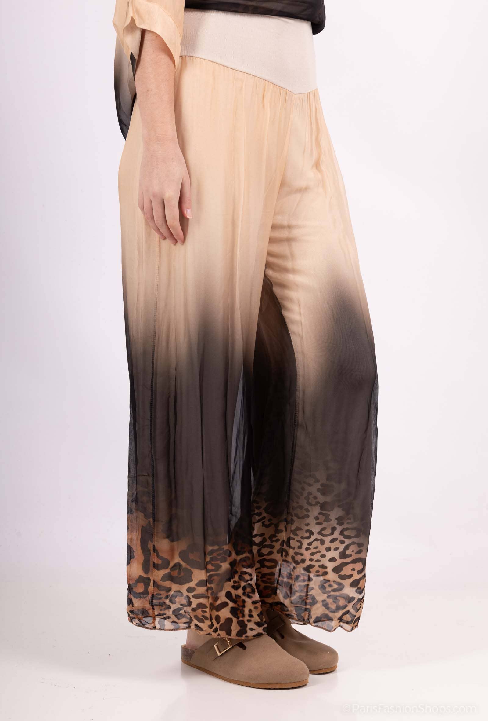 Silk Trousers 20568: Navy