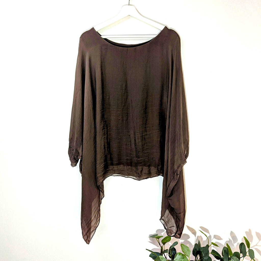 Plain silk tunic with comfortable attached undergarment (O/S): LGRN