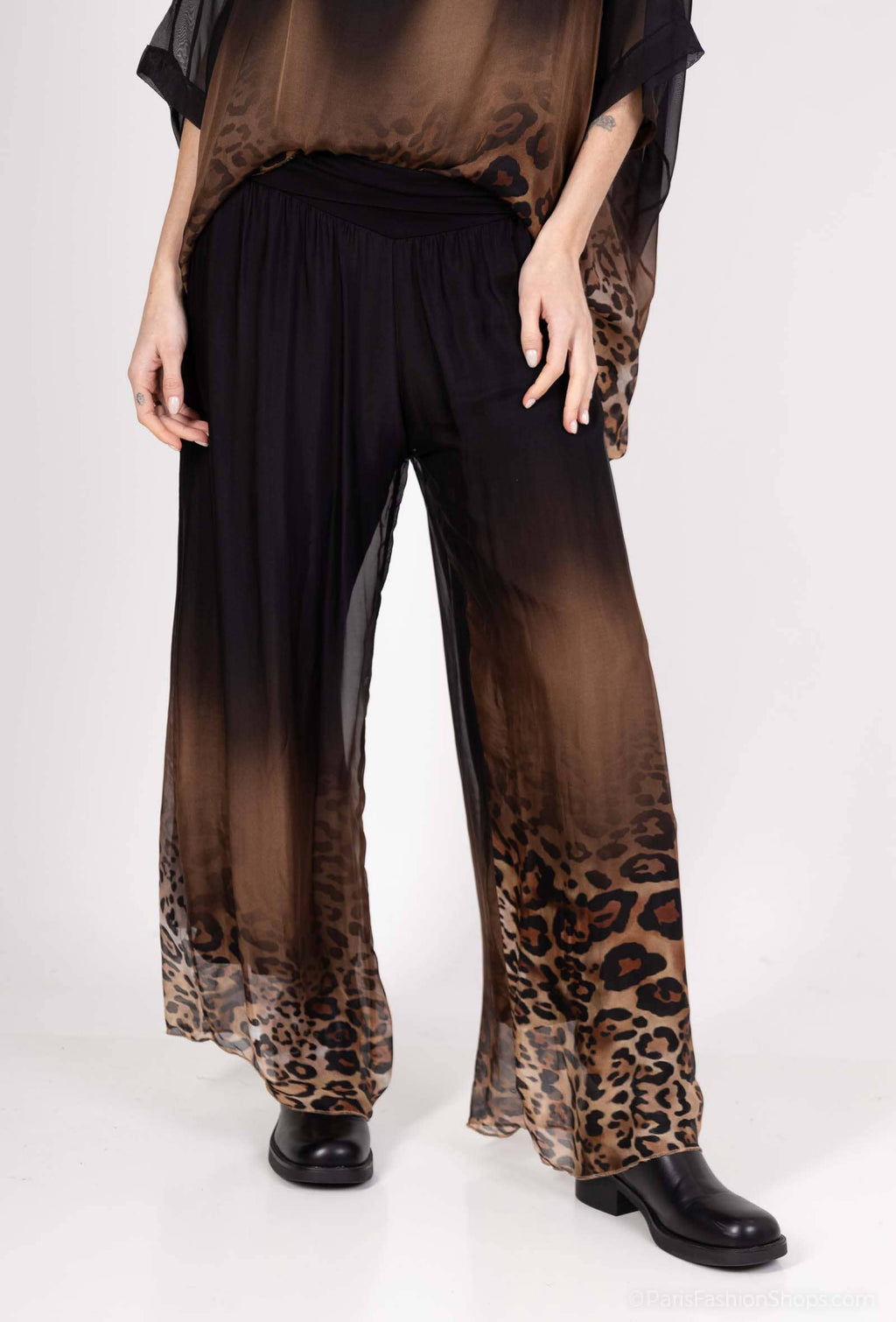 Silk Trousers 20568: Navy