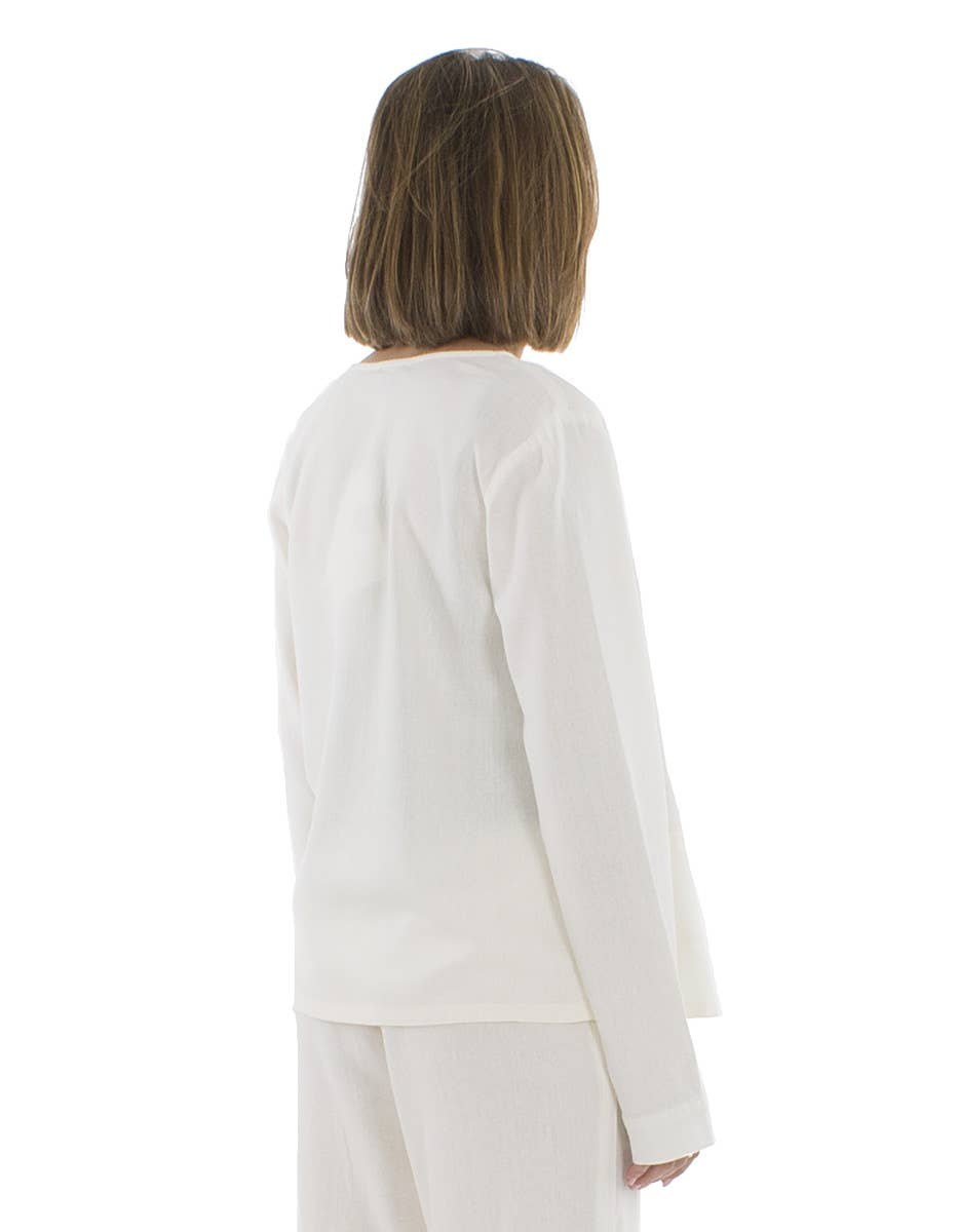 Jackets-WOMEN-VE17713: Beige / Light chic jacket with pocket, cotton / L