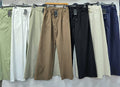 Plain Wide Leg Stretch Magic Trousers: Mocha brown