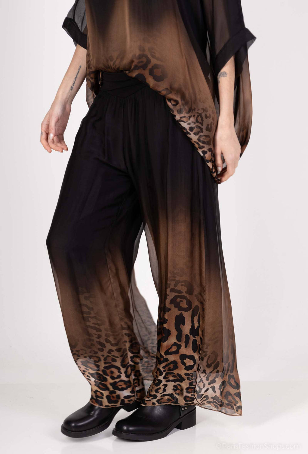 Silk Trousers 20568: Pink