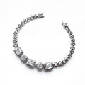 Cielle Silver Clear Stone Statement Jewel Bracelet