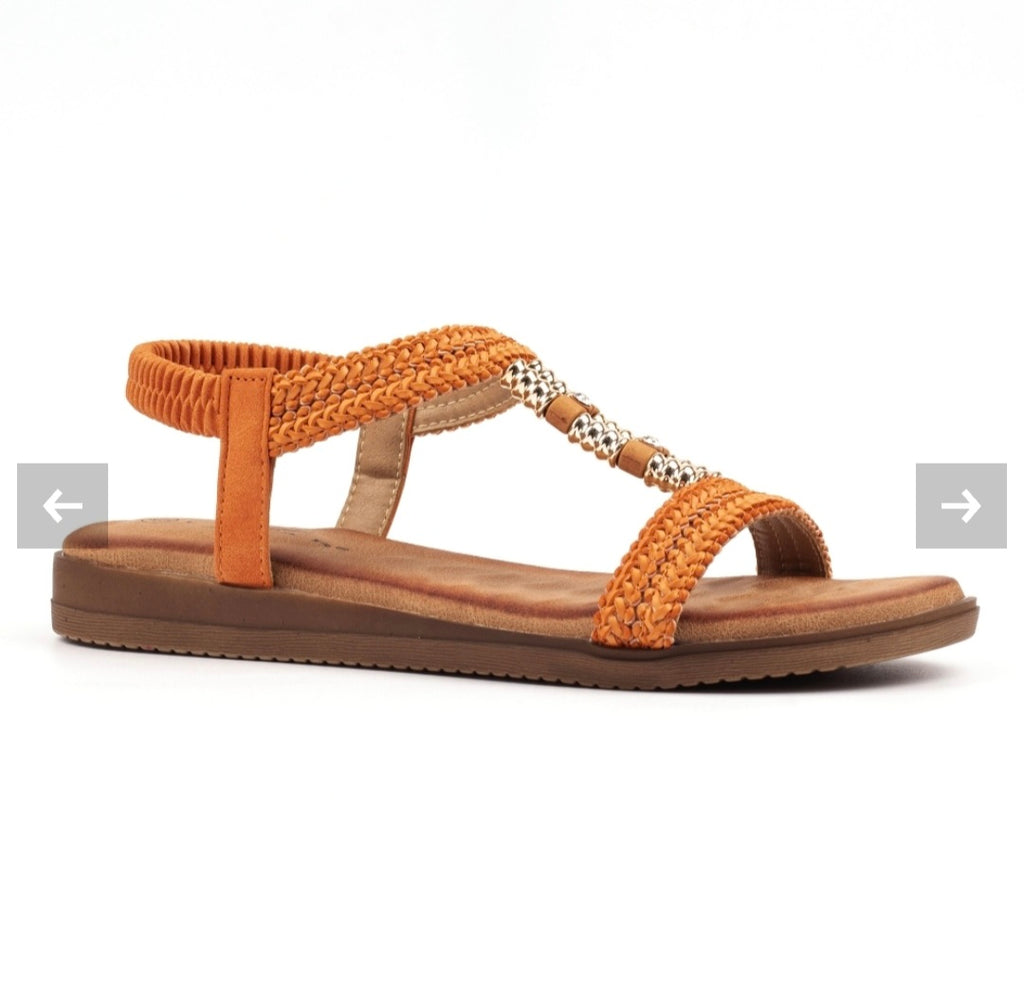 Lunar portofino sandals orange.