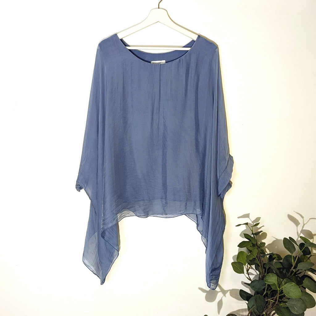 Plain silk tunic with comfortable attached undergarment (O/S): LGRN