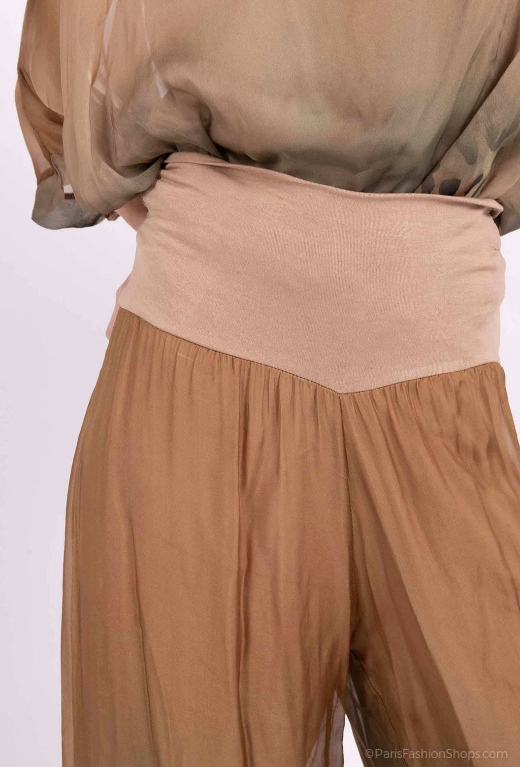 Silk Trousers 20568: Navy
