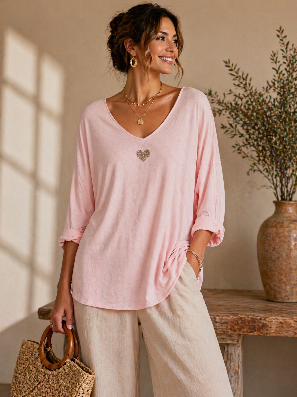 High Bohemian Heart – Gentle Sun: Water green / One size