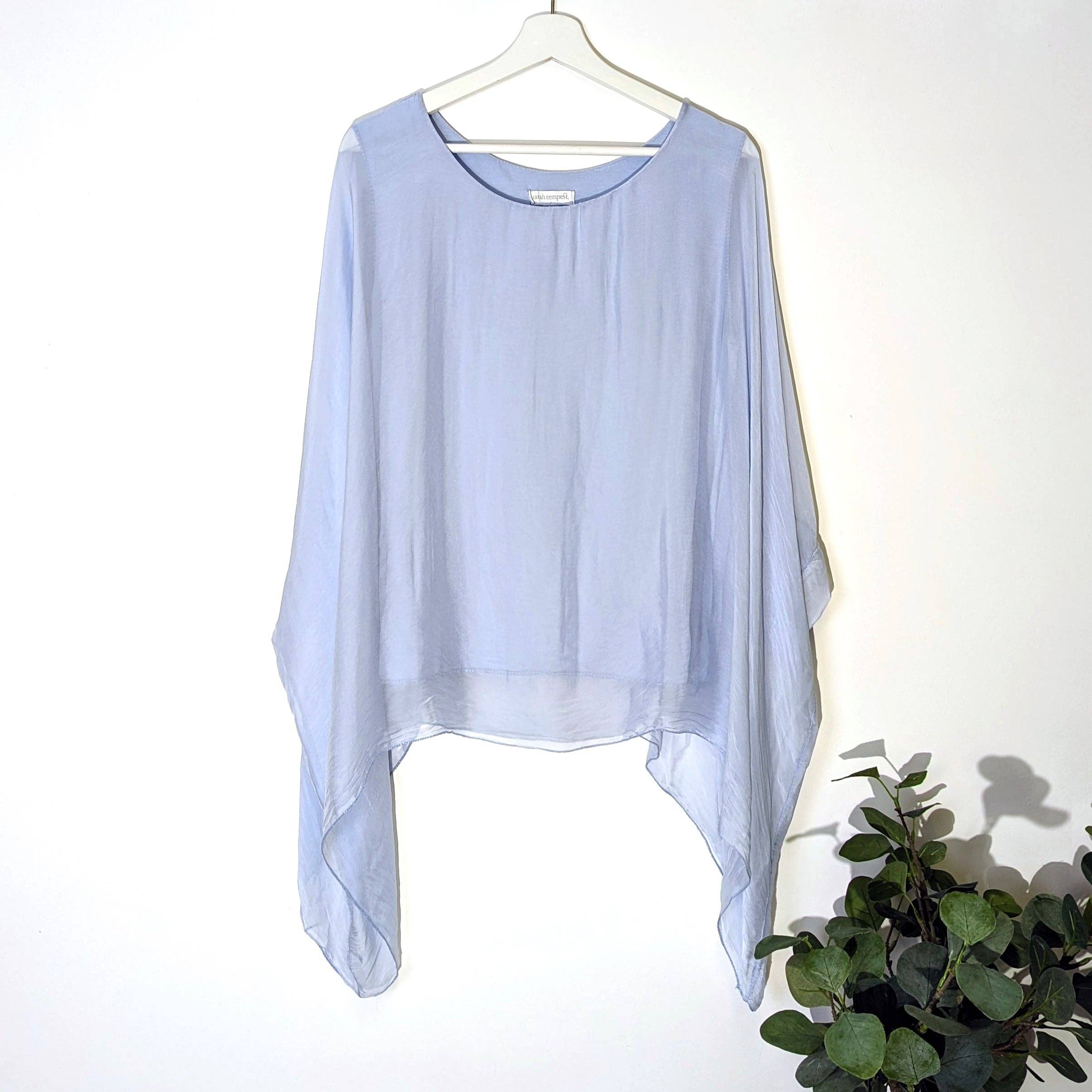 Plain silk tunic with comfortable attached undergarment (O/S): LGRN