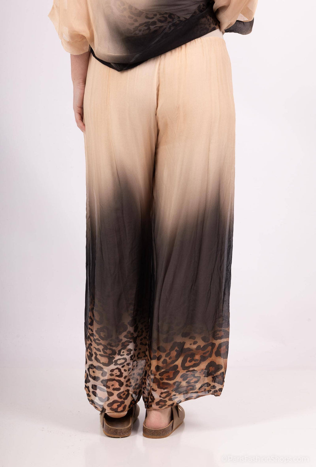 Silk Trousers 20568: Dark Blue