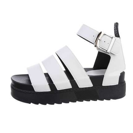 Europa 520 White Wedge Sandal