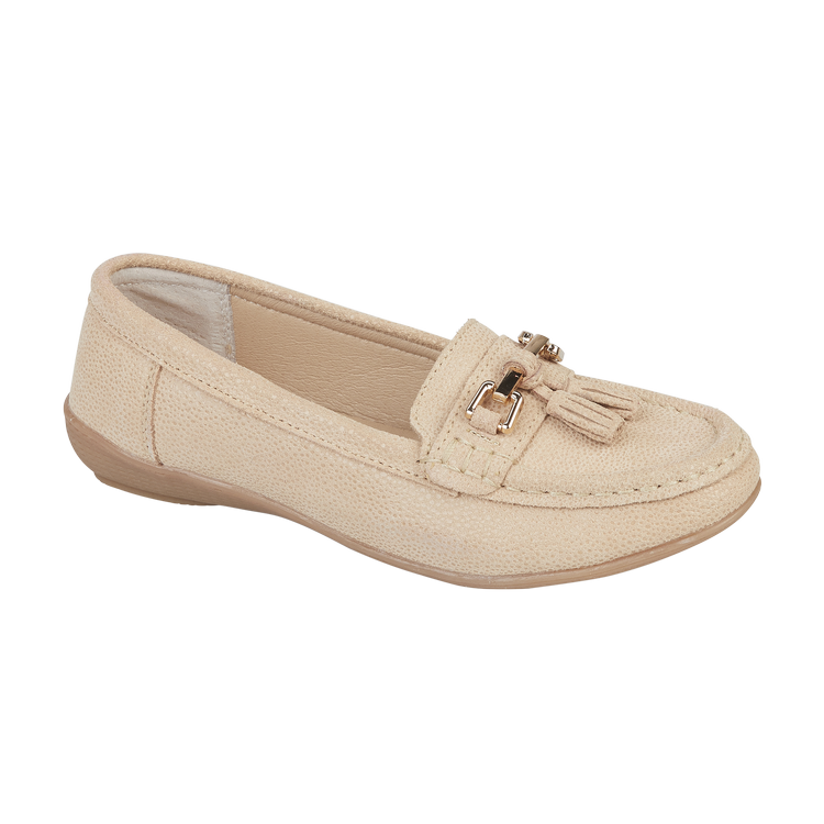 Jo and Joe nautical leather shoes Ivory.