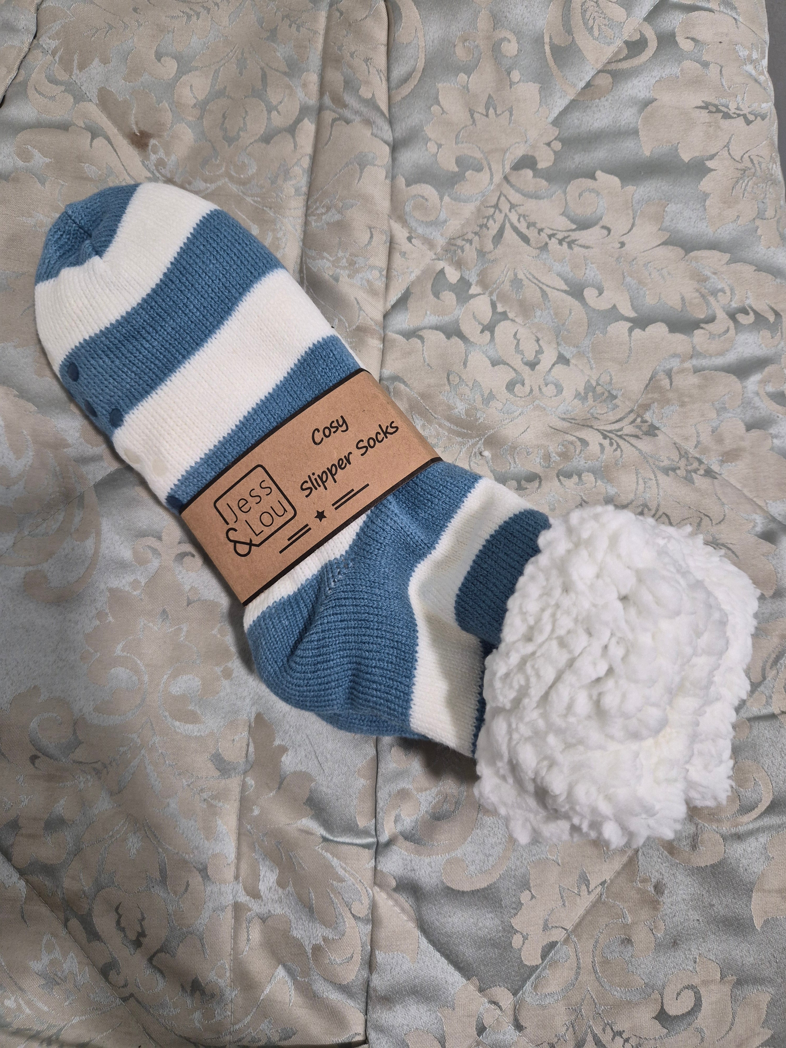 Jess and lou super cosy slipper socks sz 4-7