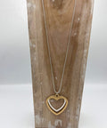 Jess & Lou Mixed Double Heart Necklace