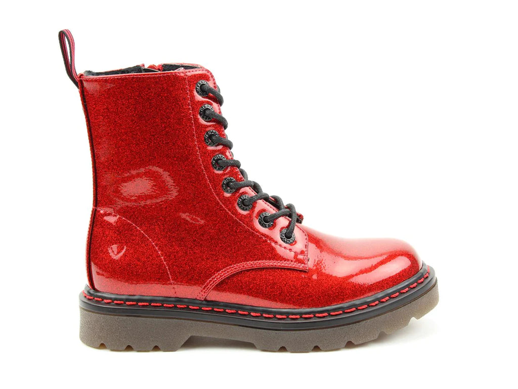 Heavenly Feet Justina Red Glitter Boots