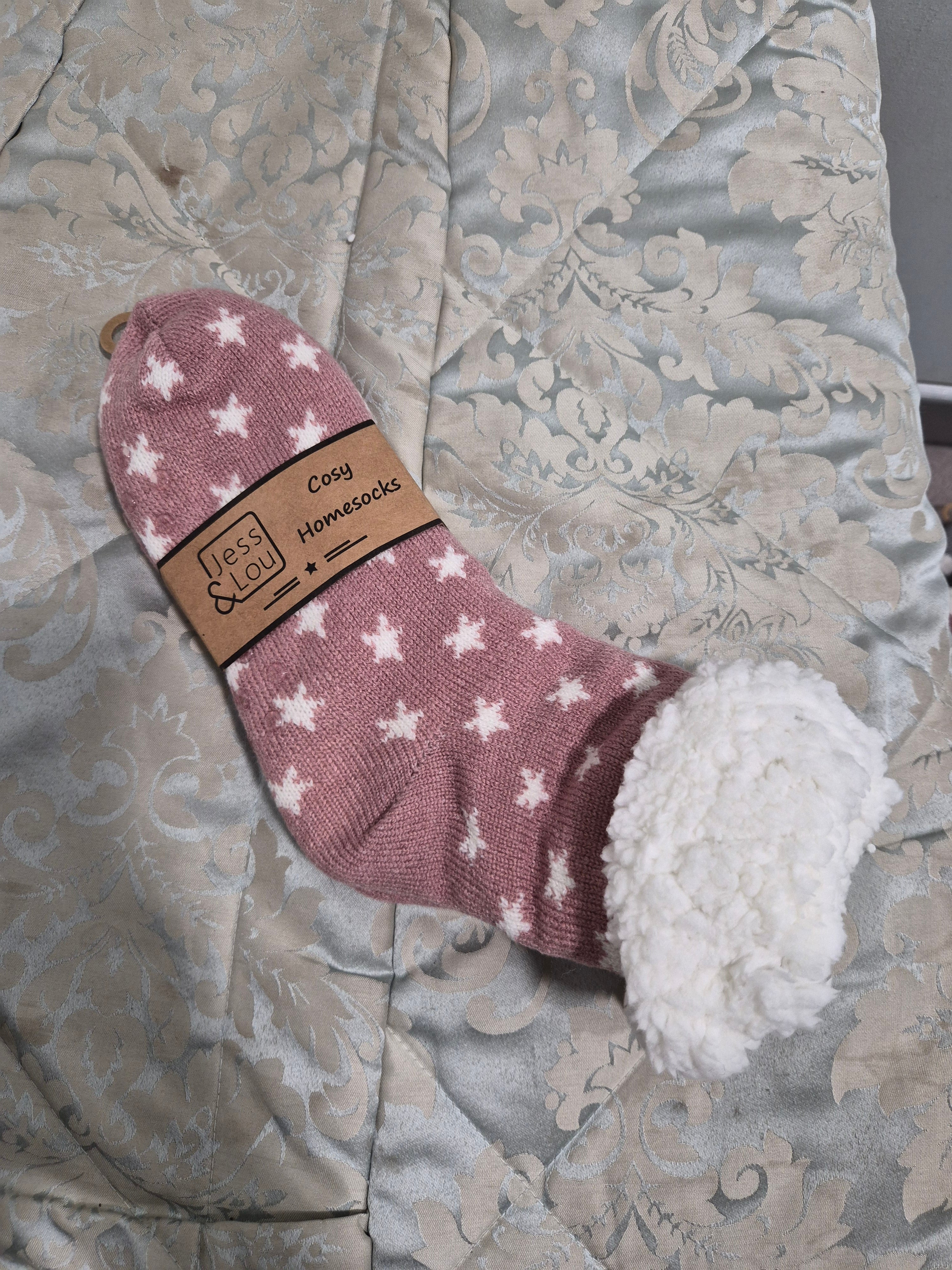 Jess and lou super cosy slipper socks sz 4-7