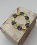 Jess & Lou Mixed Beaten Disc Bracelet