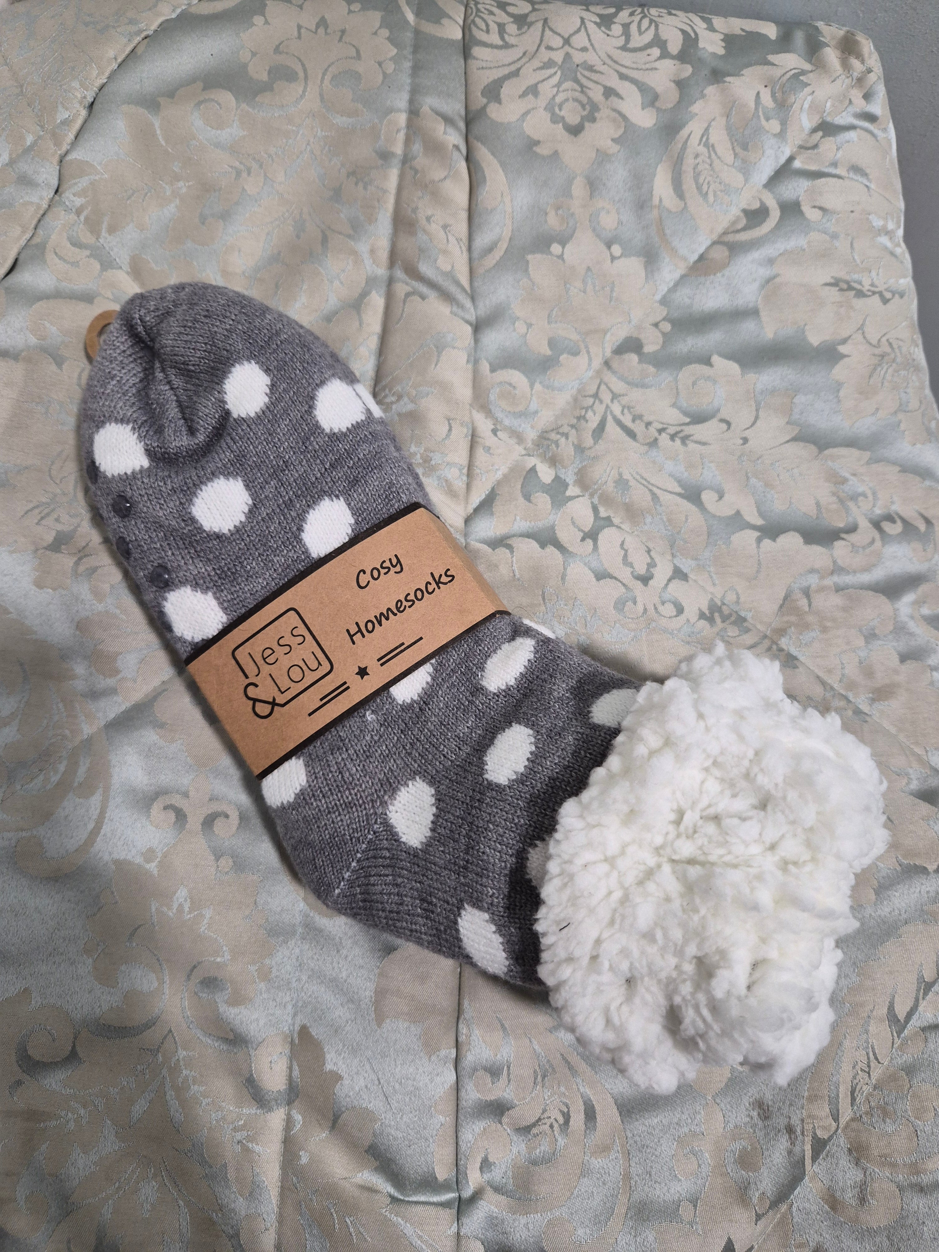 Jess and lou super cosy slipper socks sz 4-7