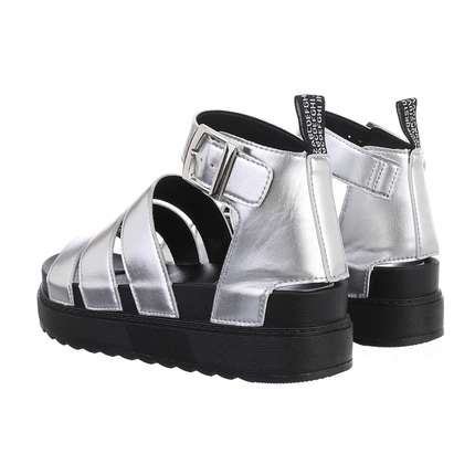 Europa 520 Silver Wedge Sandal