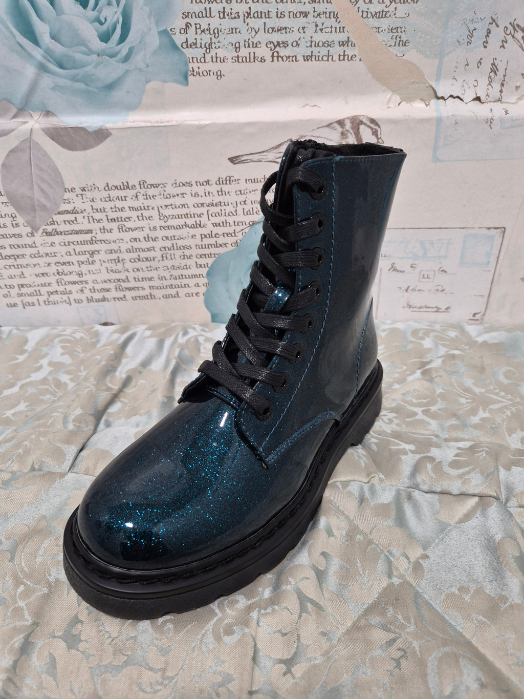 New heavenly feet ocean glitter justina boots