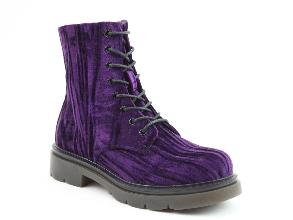 Heavenly feet tabitha purple velour boots