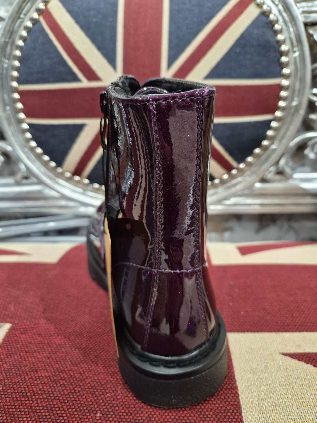 New heavenly feet purple glitter justina boots