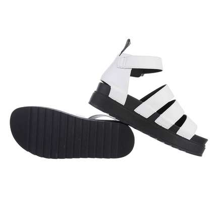 Europa 520 White Wedge Sandal