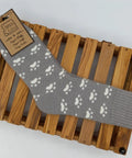 Jess and lou paw print ribbed top socks