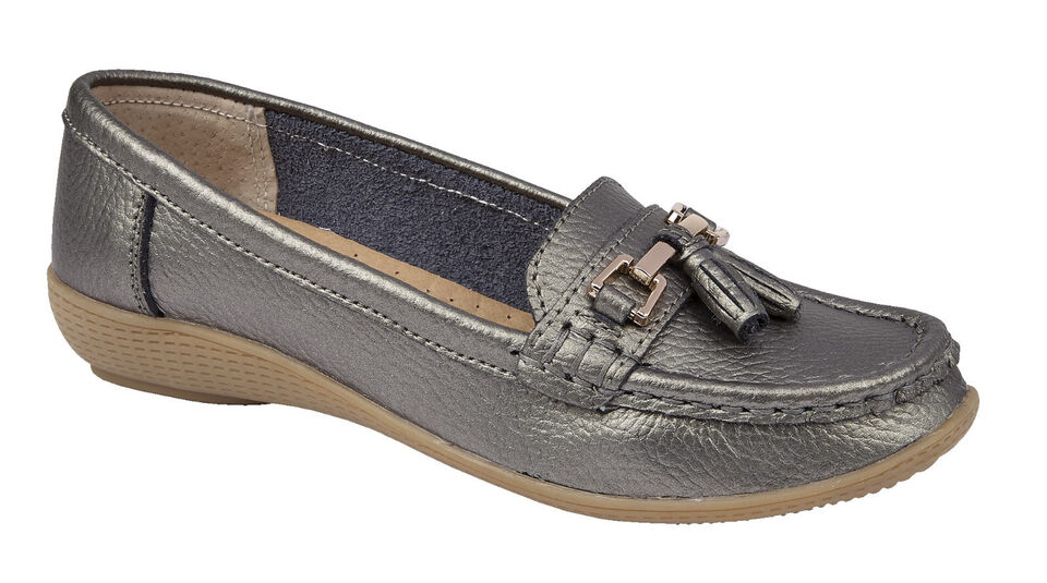 Jo and Joe nautical leather shoes gunmetal.
